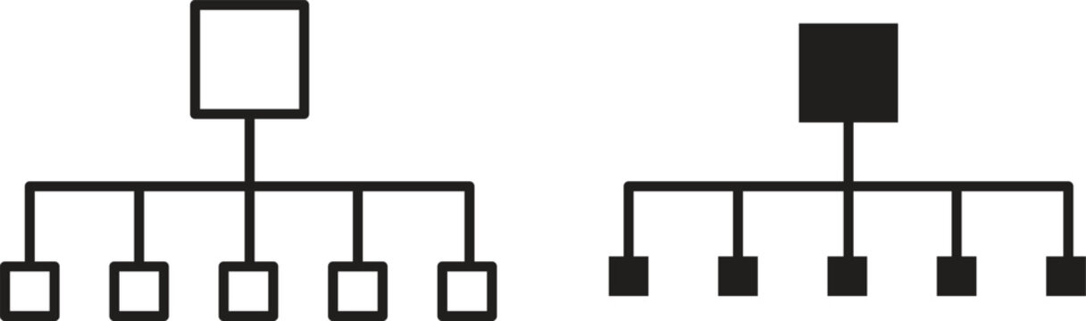 classification icon for web. Thin outline icons pack. Vector illustration