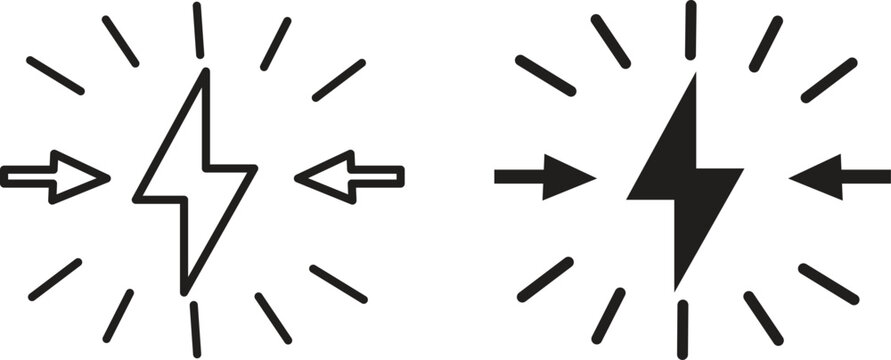 Conflict icon for web. Thin outline icons pack. Vector illustration