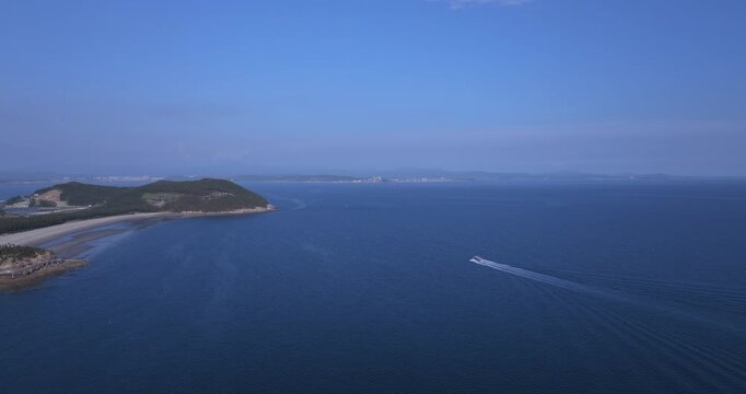 Aerial View of Wonsando Wonsan Beach on Korea&rsquo;s West Coast
