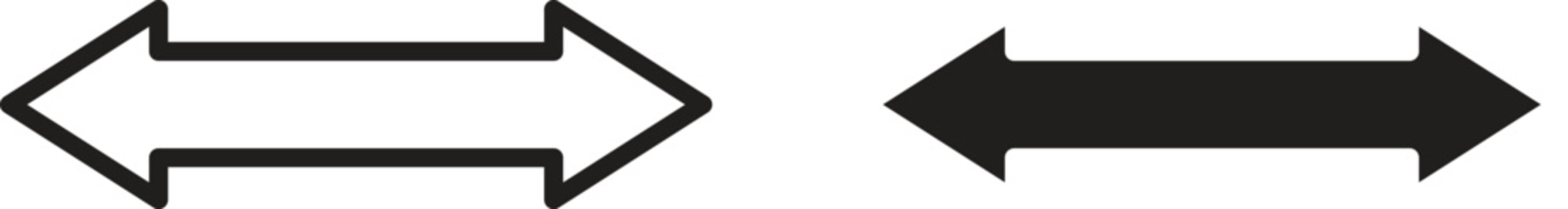 Double arrow icon for web. Thin outline icons pack. Vector illustration