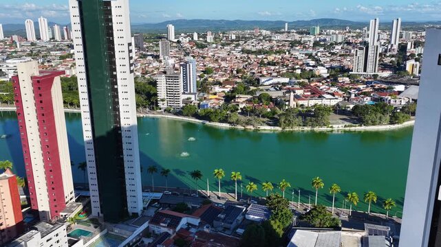 Campina Grande Skyline In Campina Grande In Paraiba Brazil. Nature Park Scenery. Highrise Buildings. Campina Grande Skyline In Paraiba Brazil. Downtown District. Beautiful Cityscape. 