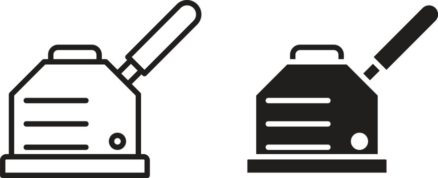 Floor sanding machine icon for web. Thin outline icons pack. Vector illustration