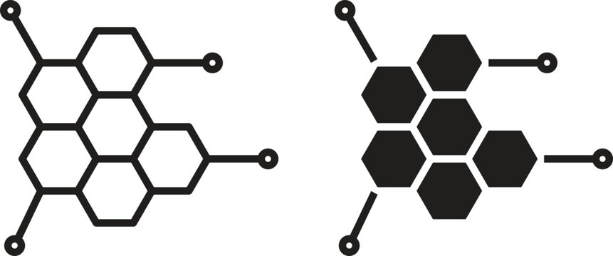 Hormones icon for web. Thin outline icons pack. Vector illustration