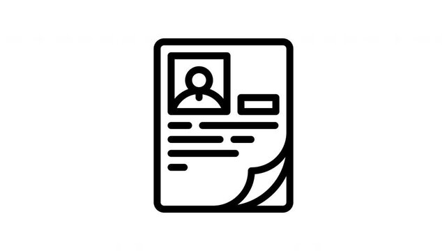 resume minimalist stroke animation