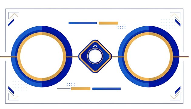 Abstract geometric design with overlapping circles and lines.