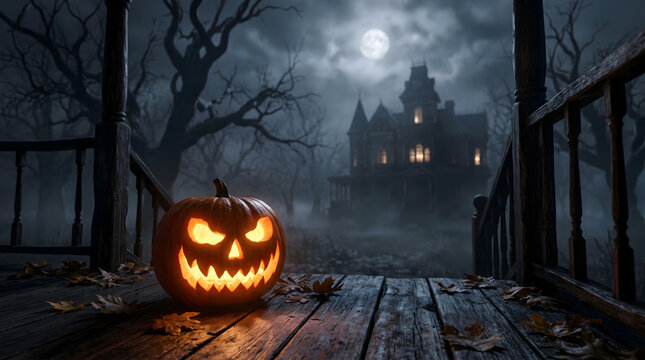 halloween pumpkin on the grave