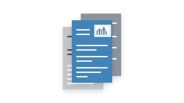 Document Processing Animation Generating Business Analytics Report