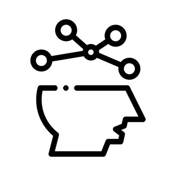 mind map line icon
