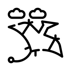 pterodactyl line icon © notivestudios