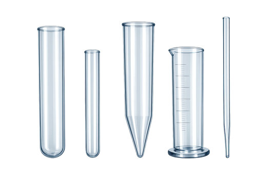 Clear Laboratory Tubes and Glass Pipette