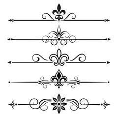 Ornate decorative flourishes and fleur de lis dividers. © Mst. Akhi  Khatun