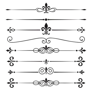 Elegant floral border dividers for document decor.