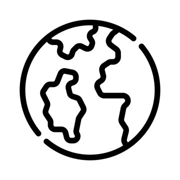 worldmap line icon