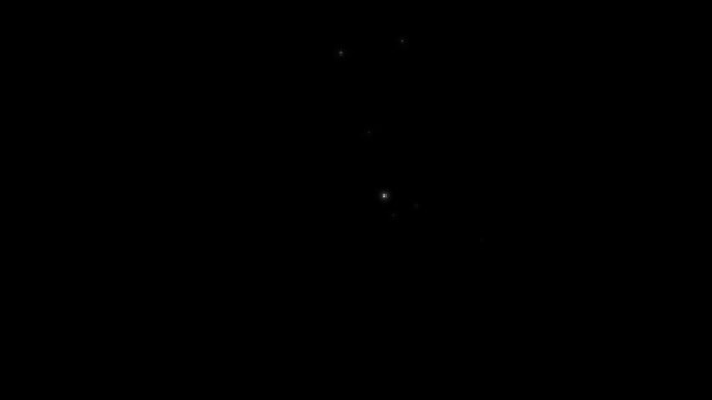 Cartoon Sparkle Star Explosion Animation with Glitter Twinkle Bursts, Flashing Light Effects and Magical Shine Trails on Black Background Video