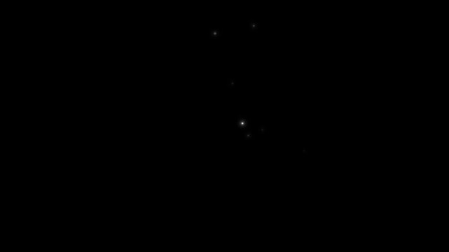Glitter Star Explosion Burst Animation with Twinkling Sparkle Effects, Flashing Shine Rays and Cartoon Motion Graphics Overlay on Transparent Background