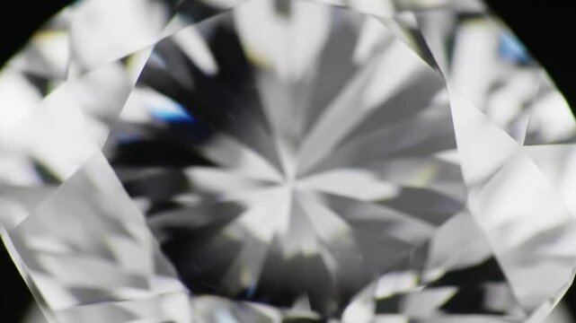 A close up view of a brilliant cut gemstone with sharp facets