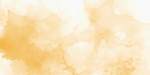 Obraz premium Abstract watercolor splash in warm amber tones, blending softly on a light canvas, creating a serene and artistic background.