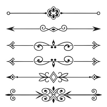 Decorative ornament divider flourishes vintage ornate.