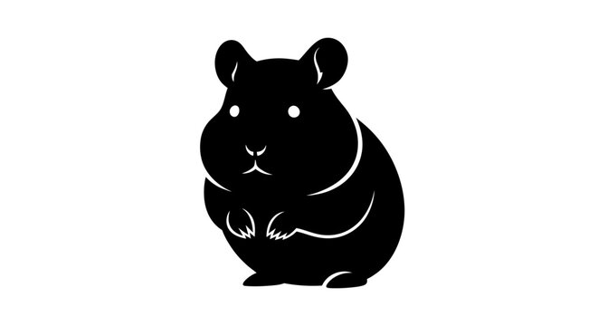 Cute Black Guinea Pig Animal.