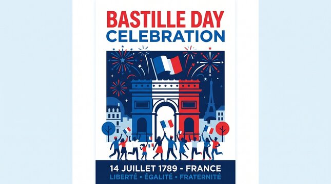 France bastille day Celebration illustration, independence day 