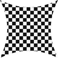 Obraz premium Abstract black and white checkered grid pattern with inward pincushion distortion isolated on background illustration
