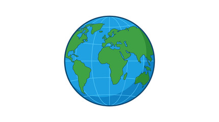 Fototapeta premium The globe showcases Earth from space with continents and oceans.