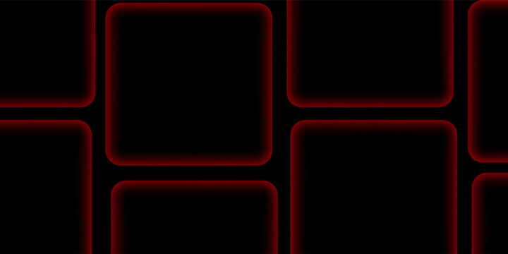 Futuristic Glowing Red Square Pattern Technology Background