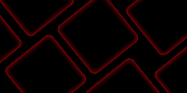 Futuristic Glowing Red Square Pattern Technology Background