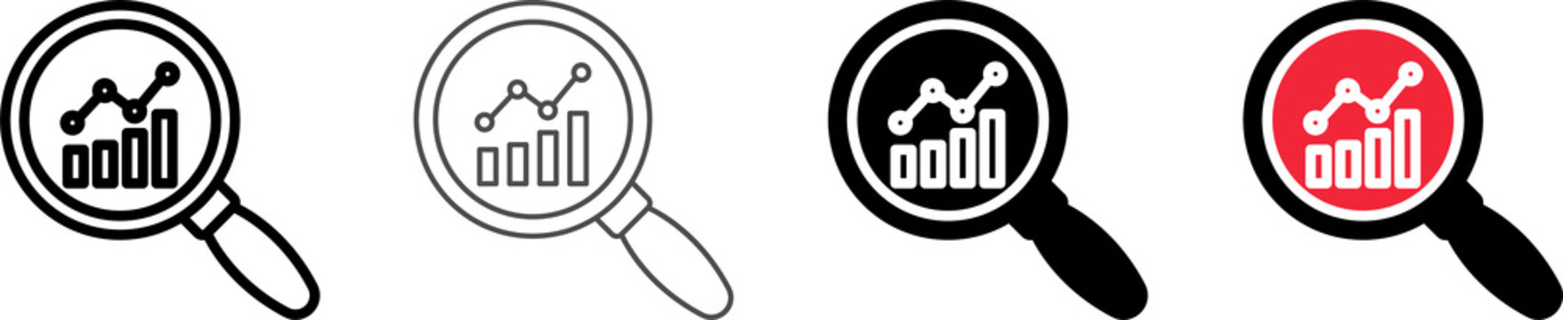 Market Research Icon Set  Business Analytics, Data Analysis, Consumer Insights and Market Research Vector Illustration 