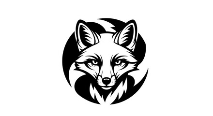 Fototapeta premium Stylized Fox Head Mascot Vector Logo on White Background