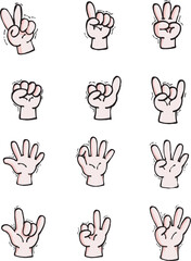 Fototapeta premium Fluffy Hand Signs.eps