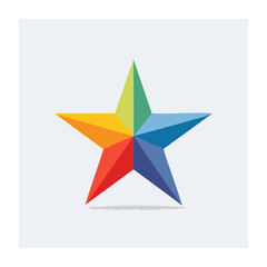 Fototapeta premium Colorful star icon with gradient effect