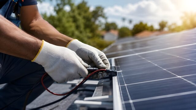 Installing Solar Panels on a Rooftop for Renewable Energy Solutions
