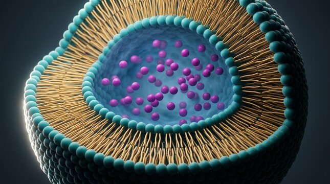 Carbon Nanotube Bundle Axial Cross-Section TEM-Style 3D Render