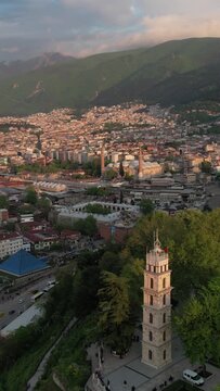 Historical Clock Tower in Bursa