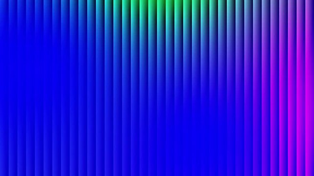 Abstract motion background with vibrant blue green and purple vertical stripes featuring smooth color transitions and elegant dynamic lighting effects for modern digital content and displays.