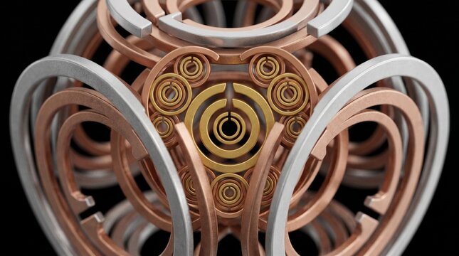 Polycrystalline Gold Grain Boundary Network Electron Channeling SEM Render