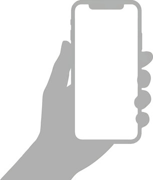 Hand Holding Smartphone with Blank Screen
