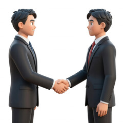Fototapeta premium Businessmen Shaking Hands Transparent Background