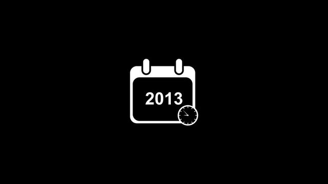 2013 Calendar Date Animation with Timeline Progress and Event Planning