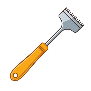Flat design illustration of a meat tenderizer