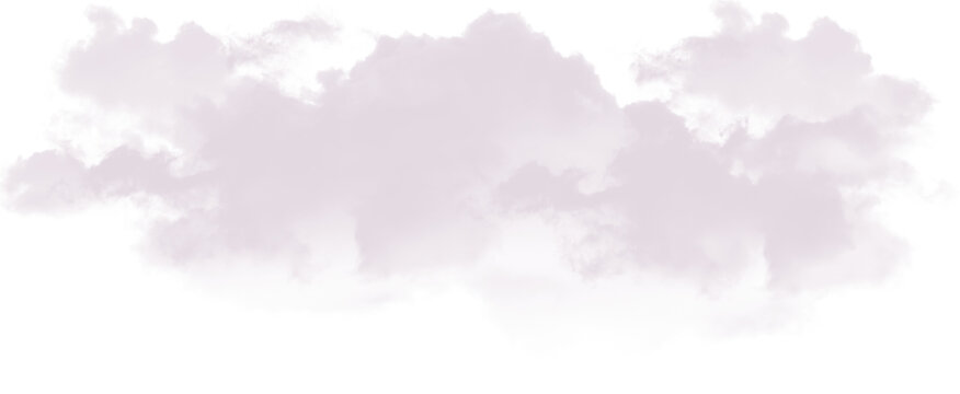 Large detailed white cotton cloud isolated on black background. Soft floating white cumulus cloud element cutout for designer