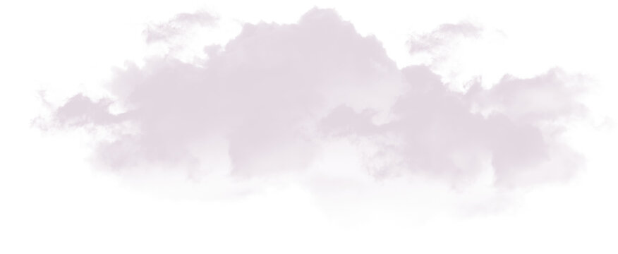 Single soft white fluffy cumulus cloud isolated on black background. High resolution realistic white cloud cutout design element