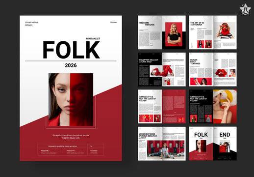 Simple Flok Magazine Template