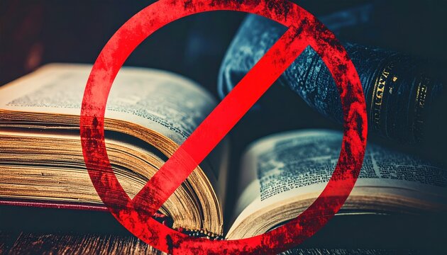Banned Books - A Symbol of Censorship and Restricted Knowledge.