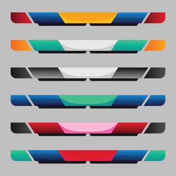 Sports game statistics scoreboard template, lower third score banner