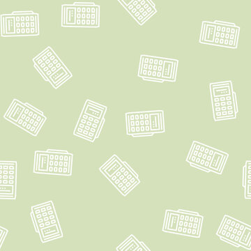 modile pos terminal gadget vector line seamless pattern modile pos terminal gadget sign illustration