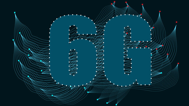 6G network future ultra fast connectivity holographic ai integrated wireless communication revolution. Vector