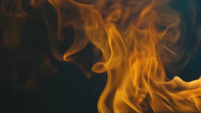 Mesmerizing video of vibrant dancing flames with fluid motion and captivating fire glow