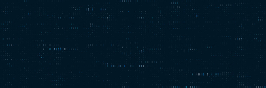Abstract Digital Binary Code Background with Glowing Data Stream for Cyber Security and Technology Concepts